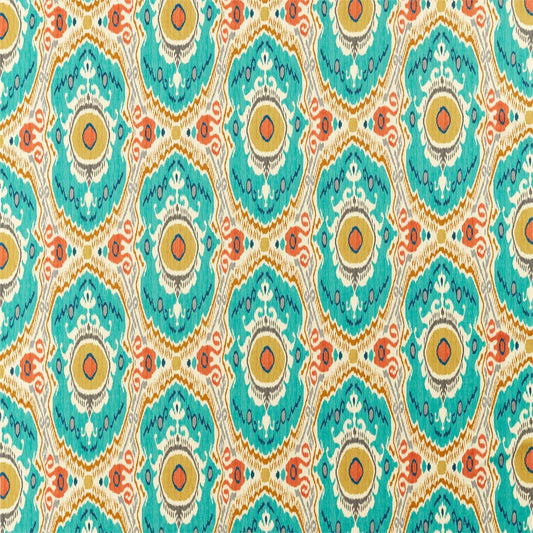 SANDERSON Niyali Fabric Other Teal,Saffron   - DCEF226648