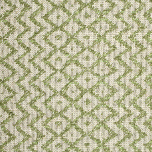 SANDERSON Cheslyn Fabric Geometric Olive, Cream   - DCLO232029