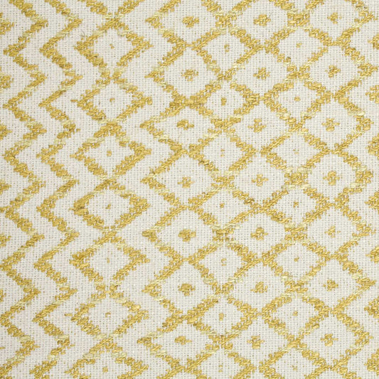 SANDERSON Cheslyn Fabric Geometric Citron, Cream   - DCLO232030