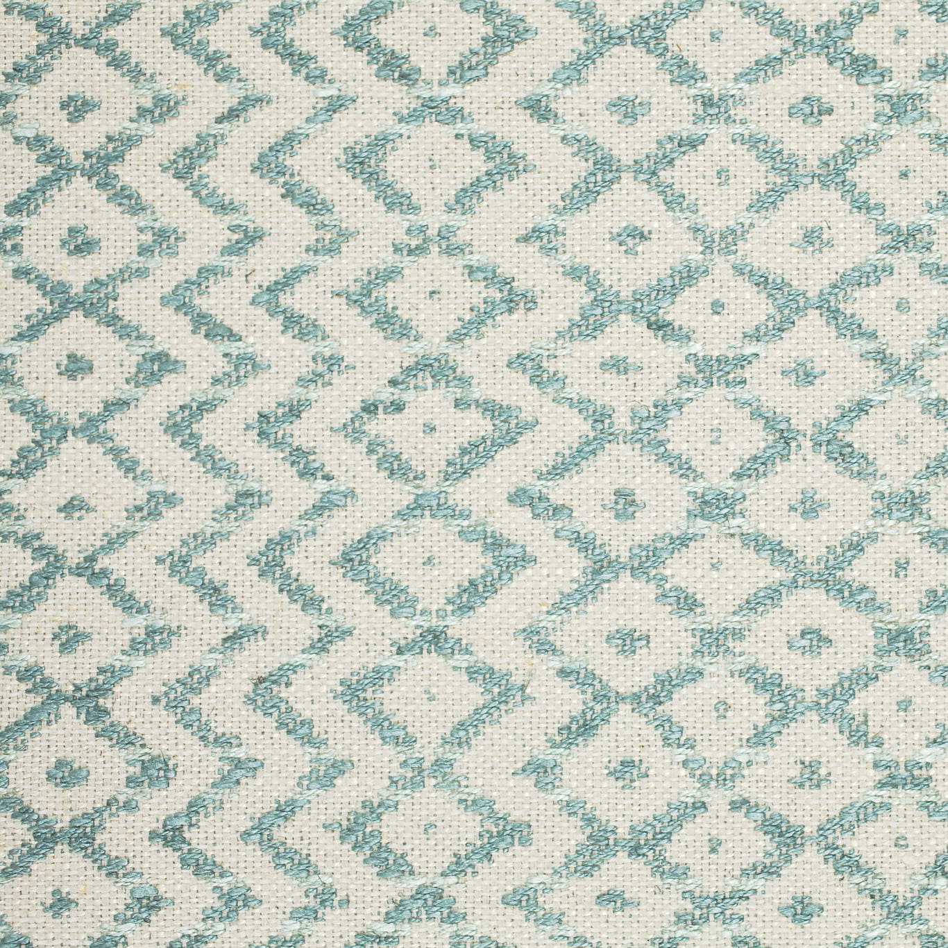 SANDERSON Cheslyn Fabric Geometric Teal, Cream   - DCLO232031