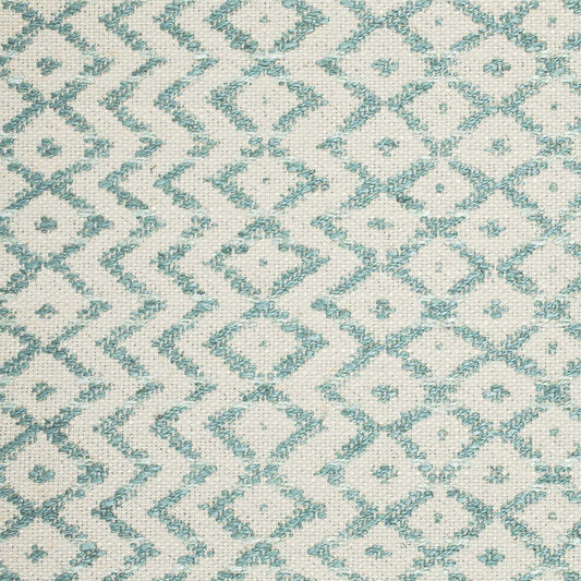 SANDERSON Cheslyn Fabric Geometric Teal, Cream   - DCLO232031