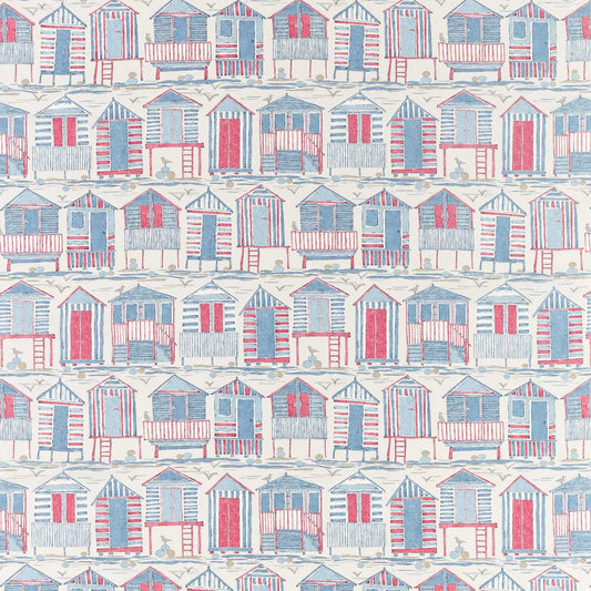 SANDERSON Beach Huts Fabric Other Nautical   - DCOA226490