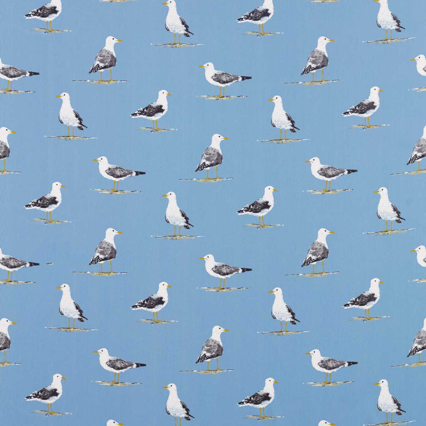 SANDERSON Shore Birds  Fabric Birds Marine   - DCOA226492