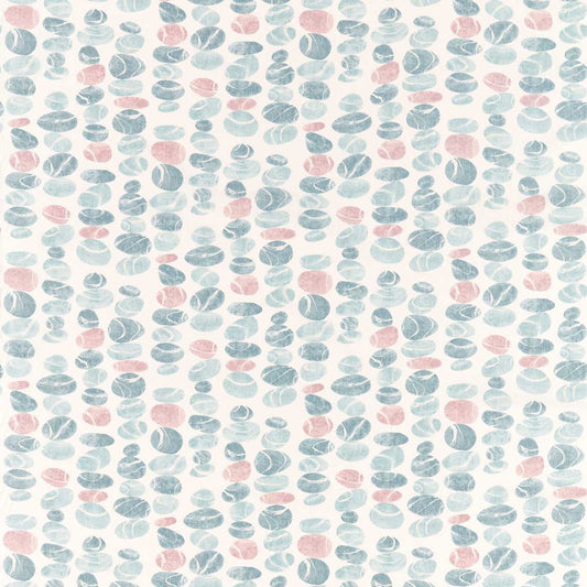 SANDERSON Stacking Pebbles Fabric Abstract , Graphic Sky,Blush   - DCOA226497