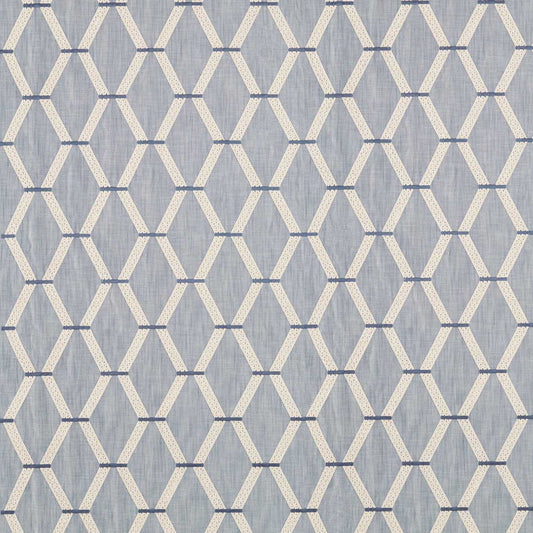 SANDERSON Hemsby Fabric Geometric Marine   - DCOA236669