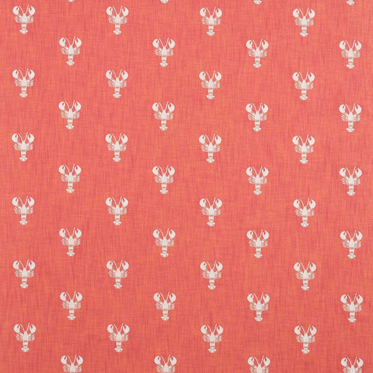 SANDERSON Cromer Embroidery Fabric Animals Coral   - DCOA236677