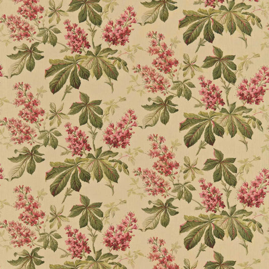 SANDERSON Pavia Fabric Classic Floral Ruby,Emerald   - DCOUPA201