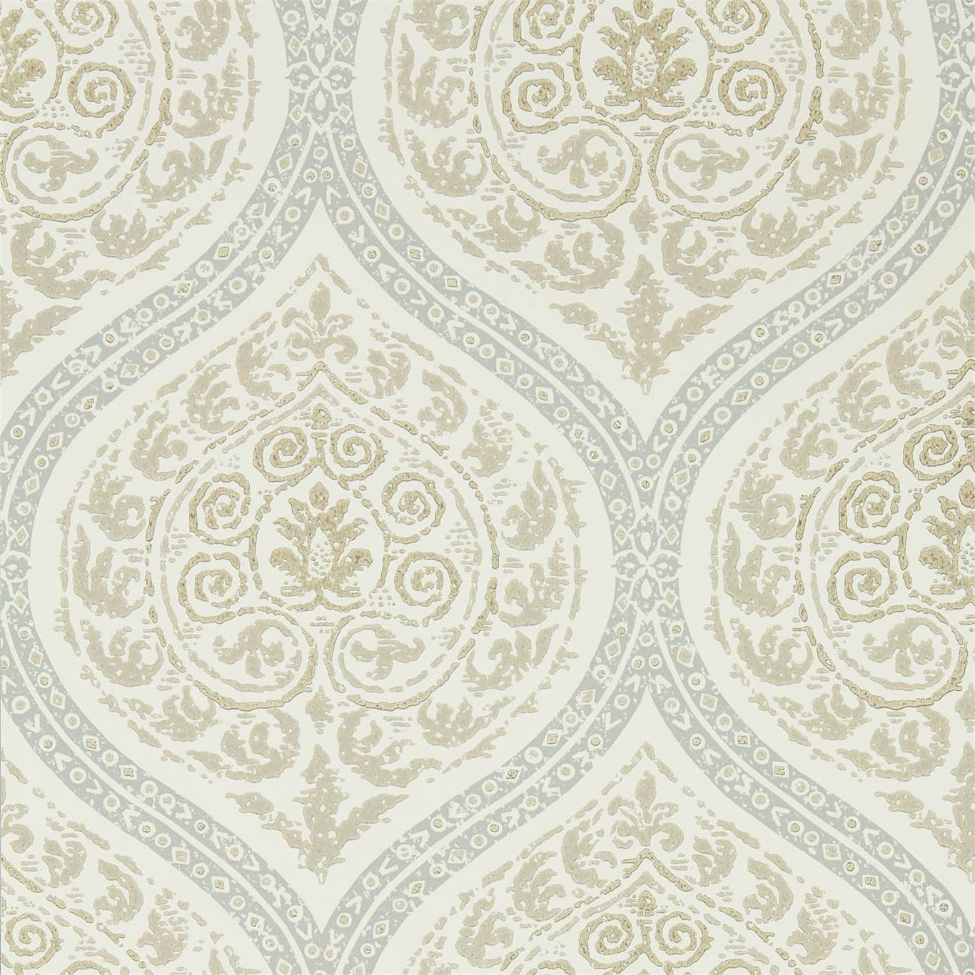 SANDERSON Madurai Wallpaper Damasks Stone  Surflex-Printed Wallpaper - DCPW216755