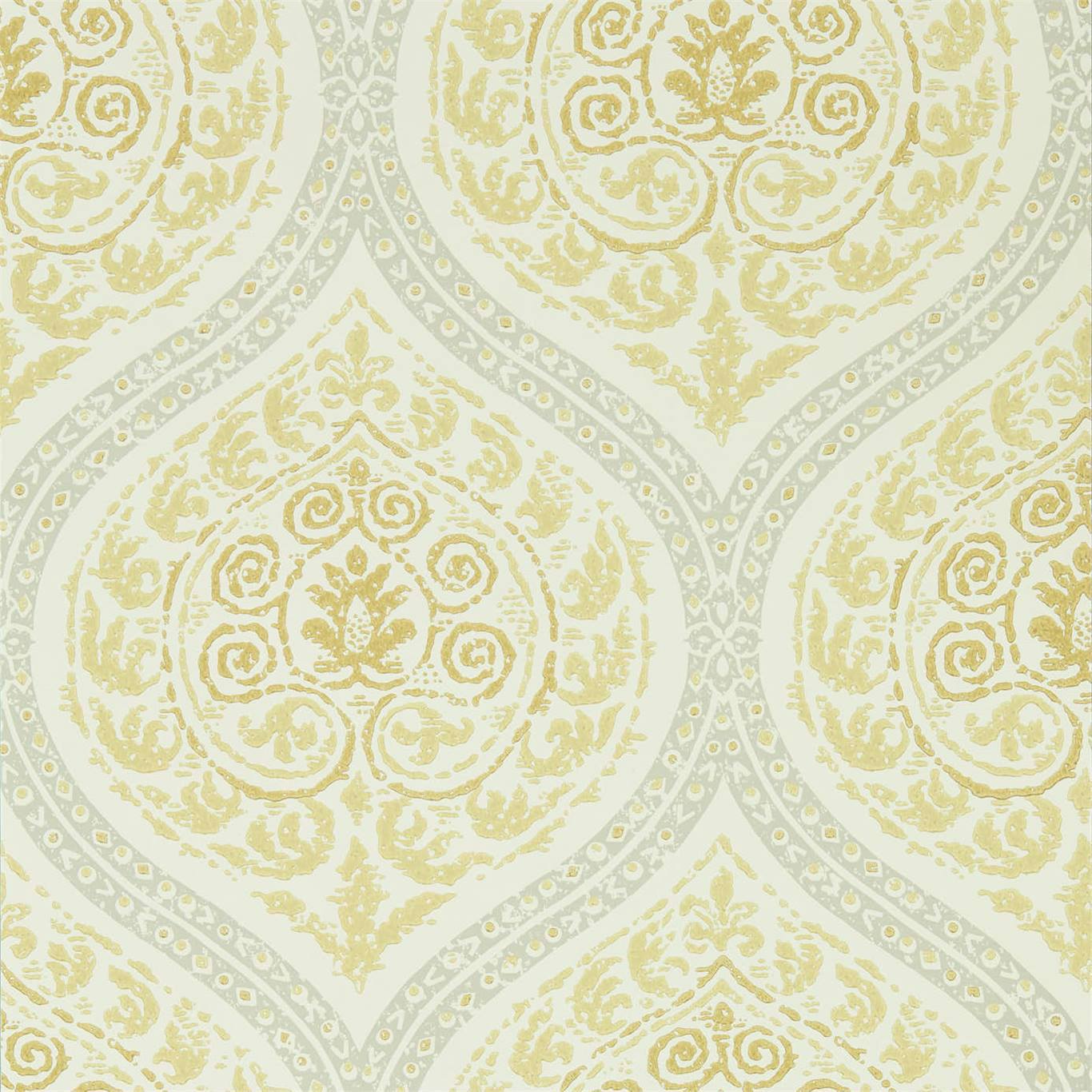 SANDERSON Madurai Wallpaper Damasks Lemon  Surflex-Printed Wallpaper - DCPW216756