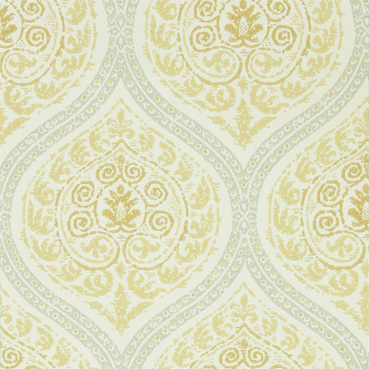 SANDERSON Madurai Wallpaper Damasks Lemon  Surflex-Printed Wallpaper - DCPW216756