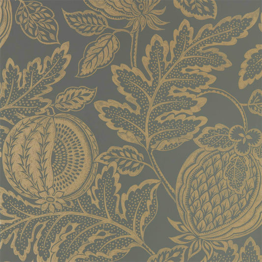 SANDERSON Cantaloupe Wallpaper Leaves , Trees Bastille  Rotary Wide Width Printed Wallpaper - DCPW216764