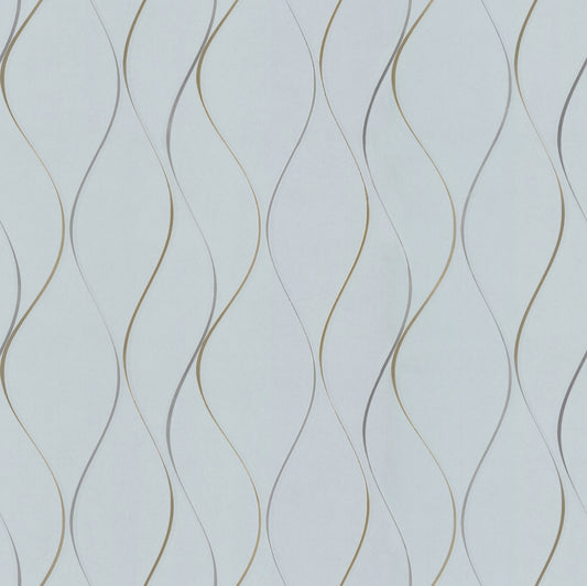 York Wallcoverings Antonina Vella Dazzling Dimensions Volume II Wavy Stripe Light Blue Wallpaper  Stripes Blues   - DD3701