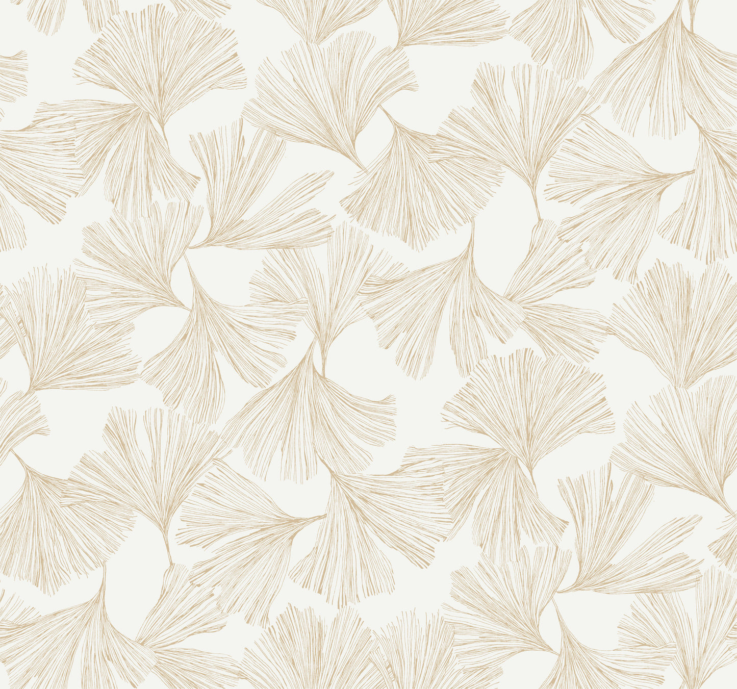 York Wallcoverings Antonina Vella Dazzling Dimensions Volume II Gingko Toss Gold Wallpaper  Botanical Yellows   - DD3741