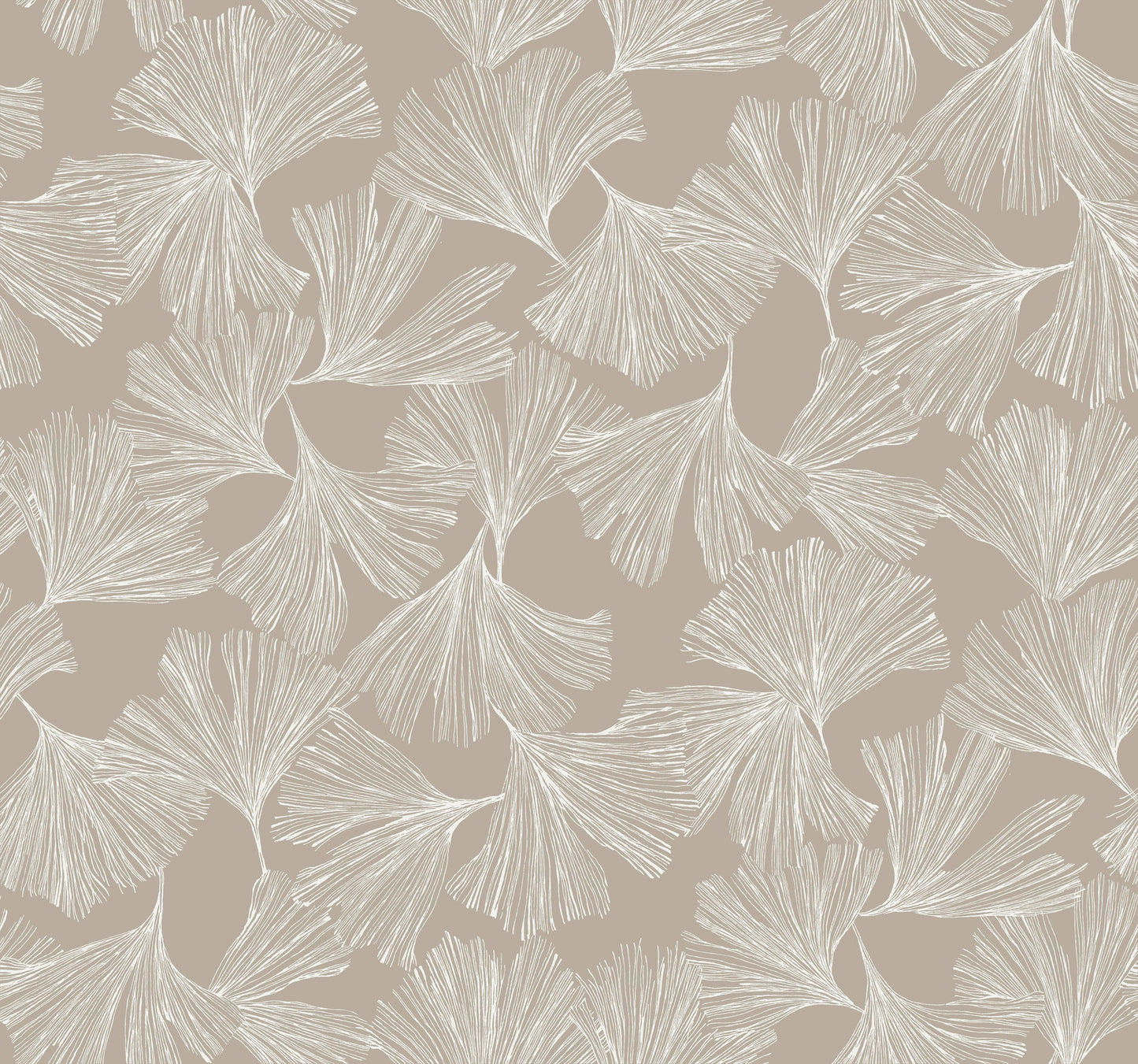 York Wallcoverings Antonina Vella Dazzling Dimensions Volume II Ginkgo Toss Silver Wallpaper  Botanical Greys   - DD3746