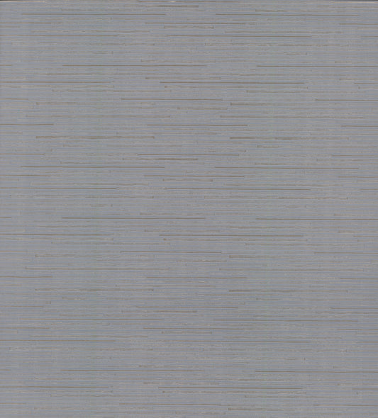 York Wallcoverings Antonina Vella Dazzling Dimensions Volume II Ribbon Bamboo Blue and Silver Metallic Wallpaper   Blues   - DD3834