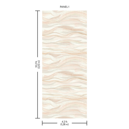 York Wallcoverings Grasscloth II Currents Beige Wall Mural  Geometrics Beiges   - DD3843M