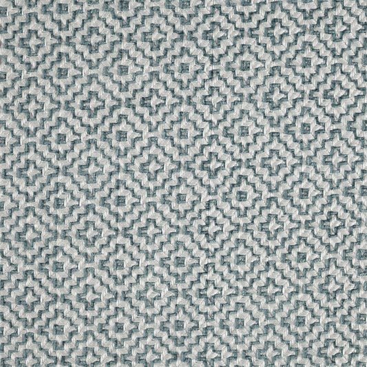 SANDERSON Linden Fabric Geometric Teal   - DDAE236493