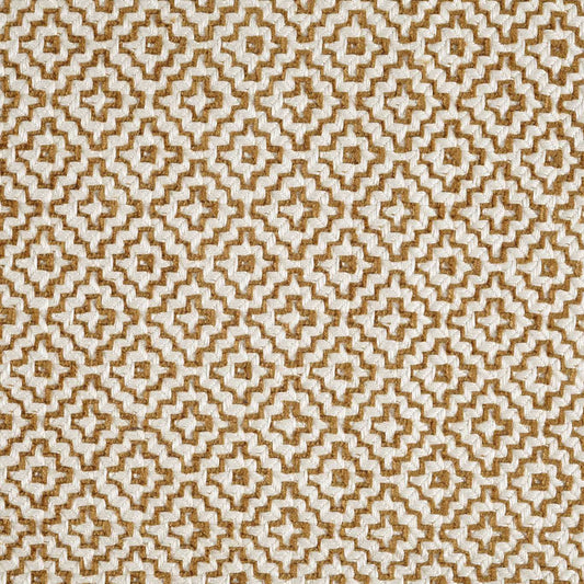 SANDERSON Linden Fabric Geometric Ochre   - DDAE236499