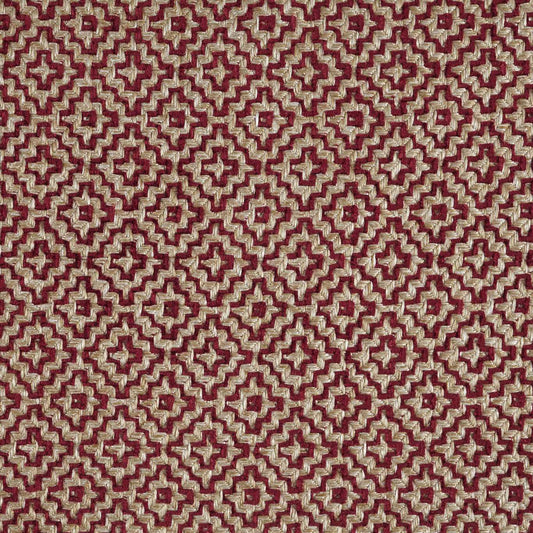 SANDERSON Linden Fabric Geometric Russet   - DDAE236501