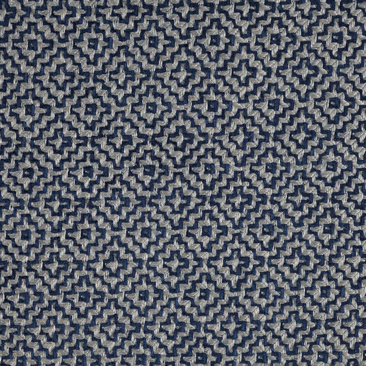 SANDERSON Linden Fabric Geometric Indigo   - DDAE236504