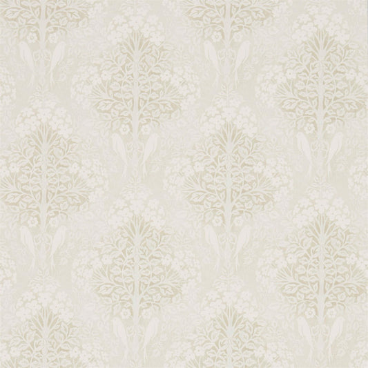 SANDERSON Lerena Wallpaper Classic Floral Ivory  Gravure - Wide Width Printed Wallpaper - DDAM216397