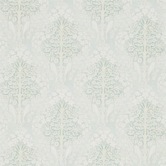 SANDERSON Lerena Wallpaper Classic Floral Wedgwood  Gravure - Wide Width Printed Wallpaper - DDAM216399