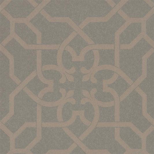 SANDERSON Mawton Wallpaper Geometric Charcoal,Gilver  Flexo-Printed Wallpaper - DDAM216419