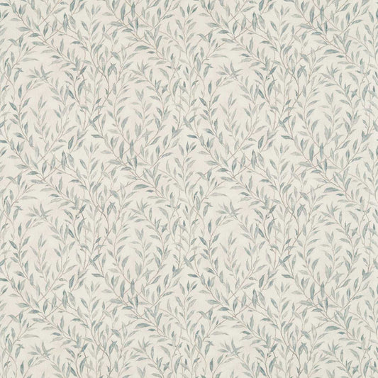 SANDERSON Osier Fabric Leaves , Trees Wedgwood,Silver   - DDAM226377