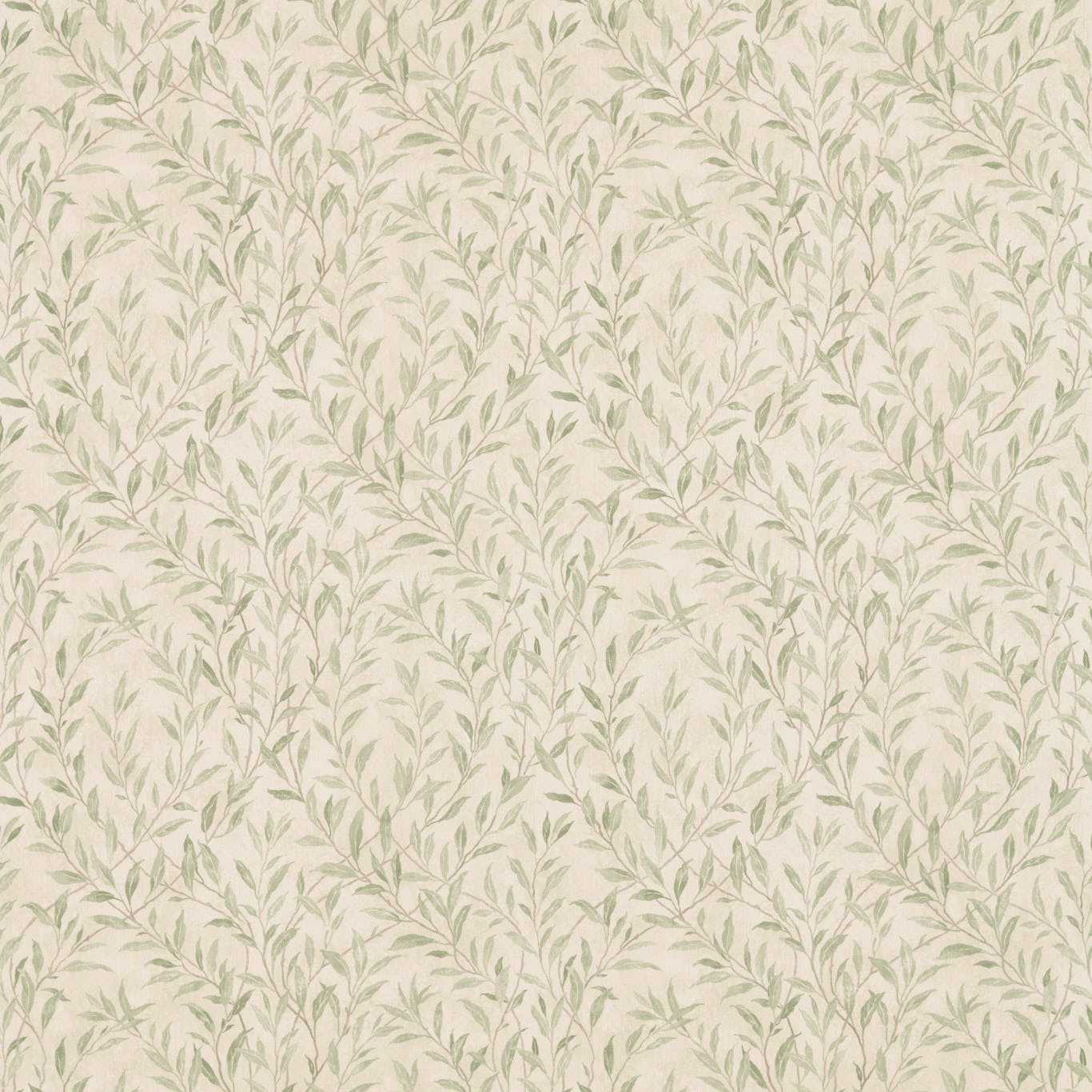 SANDERSON Osier Fabric Leaves , Trees Willow,Cream   - DDAM226378