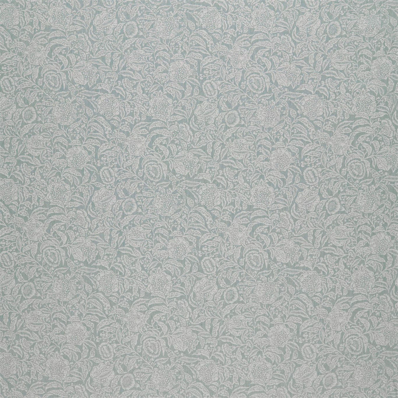 SANDERSON Annandale Weave Fabric Contemporary, Floral Wedgwood,Ivory   - DDAM236465