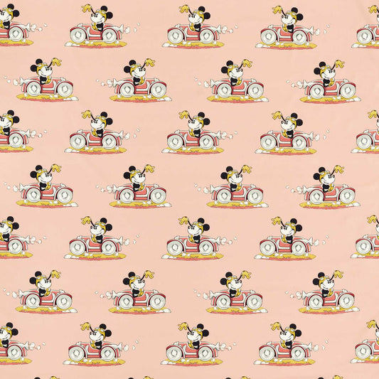 SANDERSON Minnie On the Move Fabric Kids Candy Floss   - DDIF227147