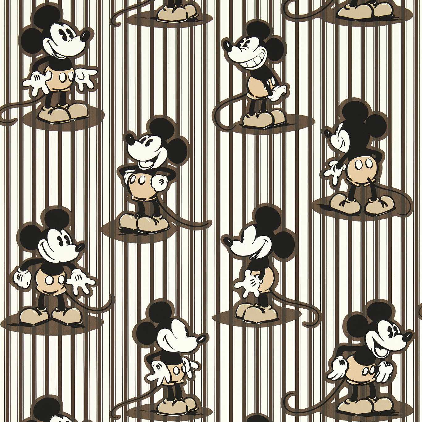 SANDERSON Mickey Stripe Wallpaper Kids Humbug  Rotary Wide Width Printed Wallpaper - DDIW217272