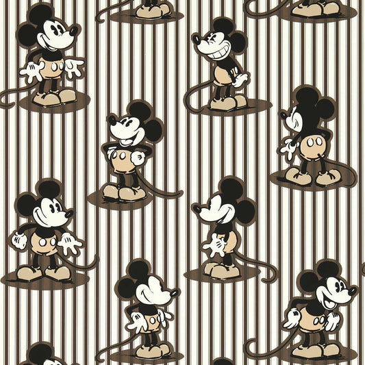 SANDERSON Mickey Stripe Wallpaper Kids Humbug  Rotary Wide Width Printed Wallpaper - DDIW217272
