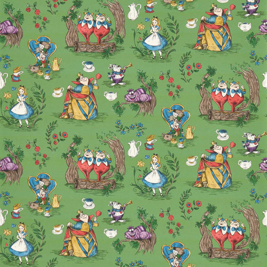 SANDERSON Alice in Wonderland Wallpaper Kids Gumball Green  Digital Print Wallpaper - DDIW217285