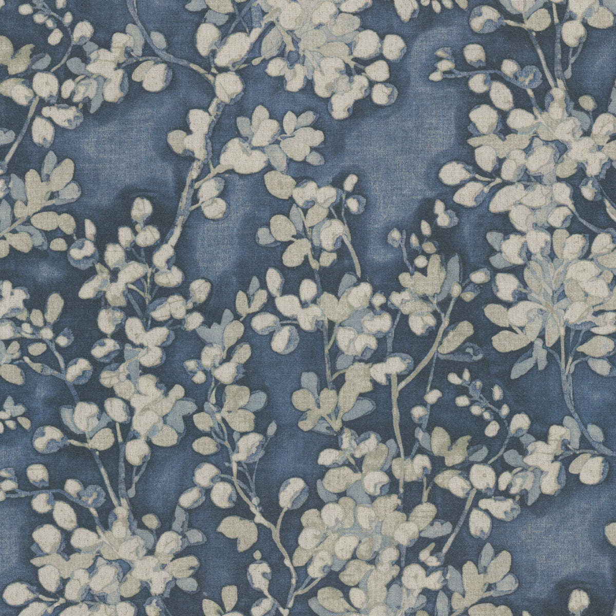 STOUT TEXTILES  MULTIPURPOSE,PRINT TRANSITIONAL,, FLORAL INDIGO,INK   - DEBA-1