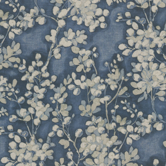 STOUT TEXTILES  MULTIPURPOSE,PRINT TRANSITIONAL,, FLORAL INDIGO,INK   - DEBA-1