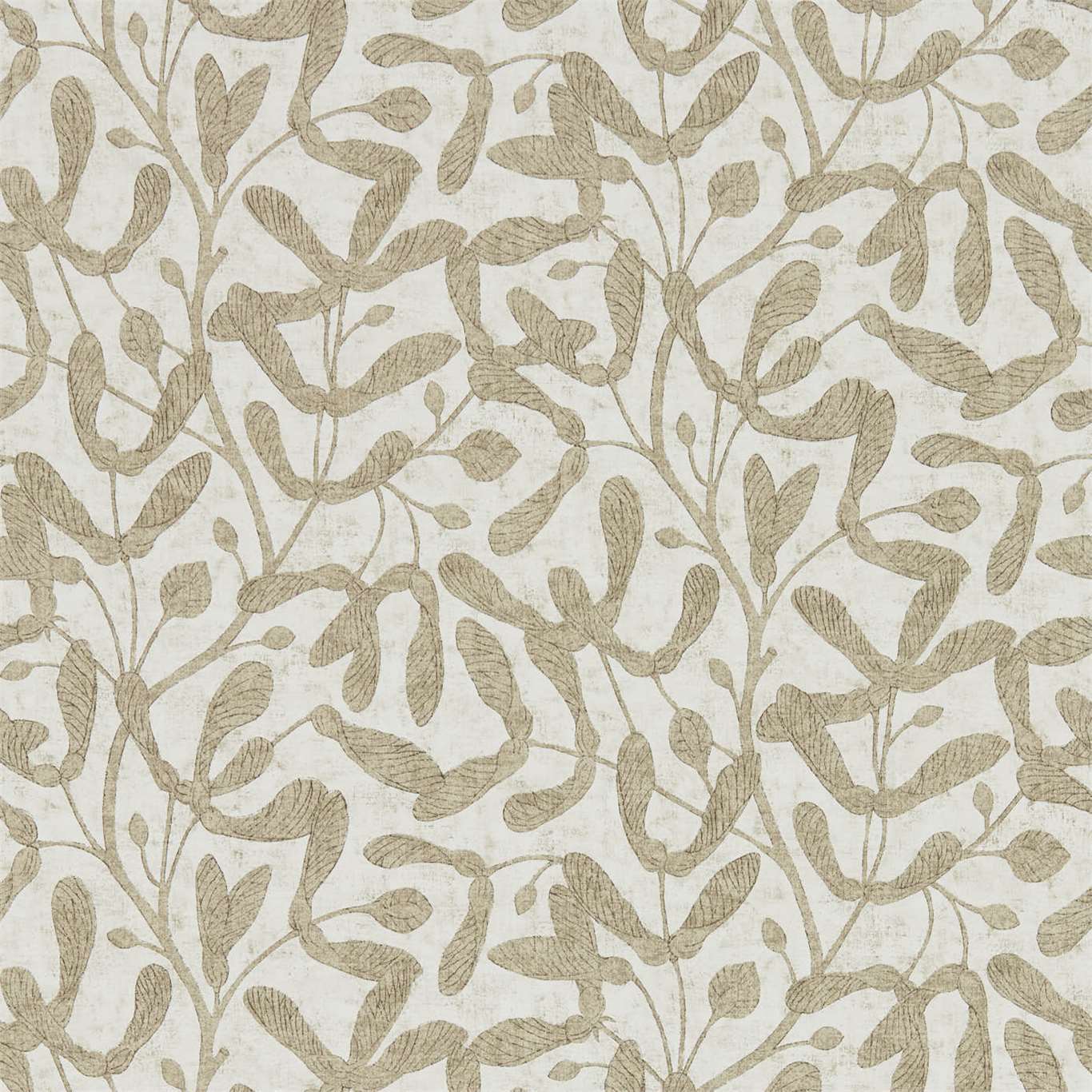 SANDERSON Sycamore Trail Wallpaper Leaves , Trees Gold  Gravure Printed Wallpaper - DEBB216501