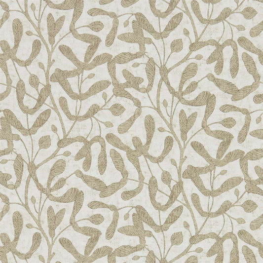 SANDERSON Sycamore Trail Wallpaper Leaves , Trees Gold  Gravure Printed Wallpaper - DEBB216501