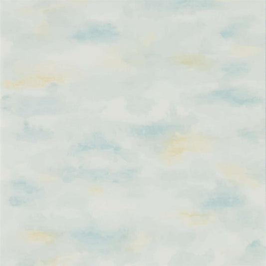 SANDERSON Bamburgh Sky Wallpaper Other Estuary Blue  Gravure - Wide Width Printed Wallpaper - DEBB216515