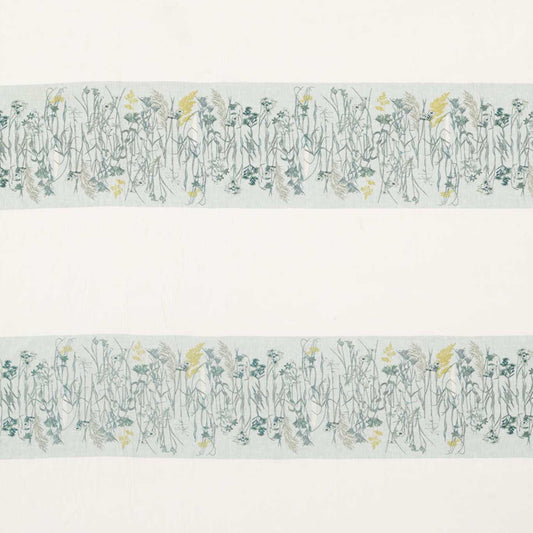 SANDERSON Pressed Flowers Fabric Classic Floral Mist,Linden   - DEBB236556