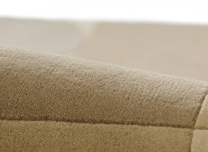 Beige textured rug close-up showing woven pile and subtle pattern (4' x 6')