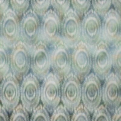 KRAVET COUTURE PRINT GEOMETRIC LIGHT GREY,TEAL,GREEN   - DELTA NILE.35.0