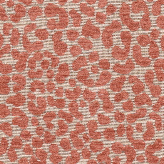 STOUT TEXTILES  UPHOLSTERY,CHENILLE TRADITIONAL, ANIMAL SKIN MELON   - DENI-1