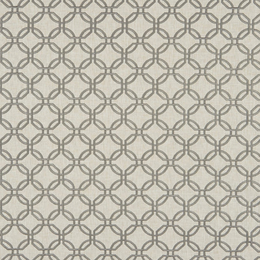 JF Fabrics DENIER 93 Fabric Transitional,Contemporary,Geometric Grey,Silver  Embroidery - 7627193 J8201