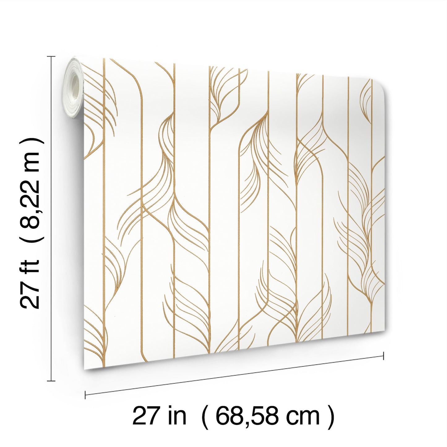 York Wallcoverings Candice Olson Decadence II Elemental Thread White and Gold Wallpaper Modern Stripes Whites and Off-Whites   - DF3301