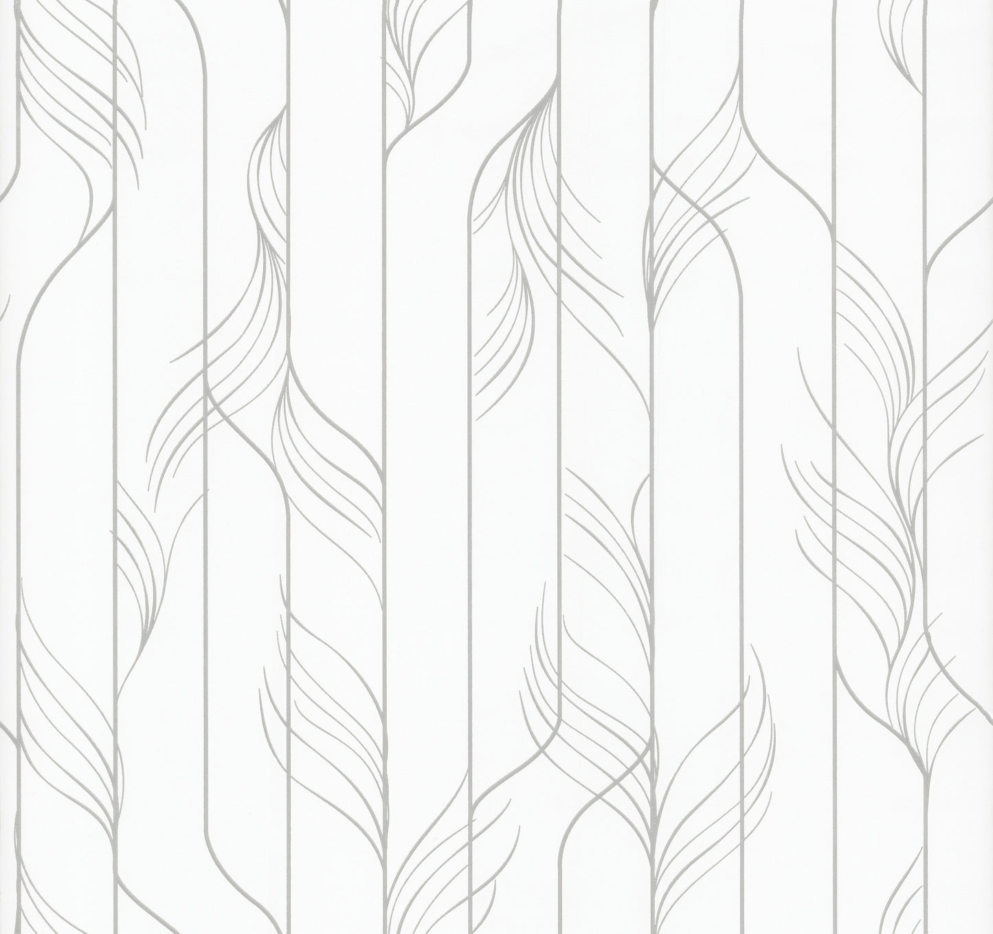 York Wallcoverings Candice Olson Decadence II Elemental Thread White and Silver Wallpaper Modern Stripes Whites and Off-Whites   - DF3302