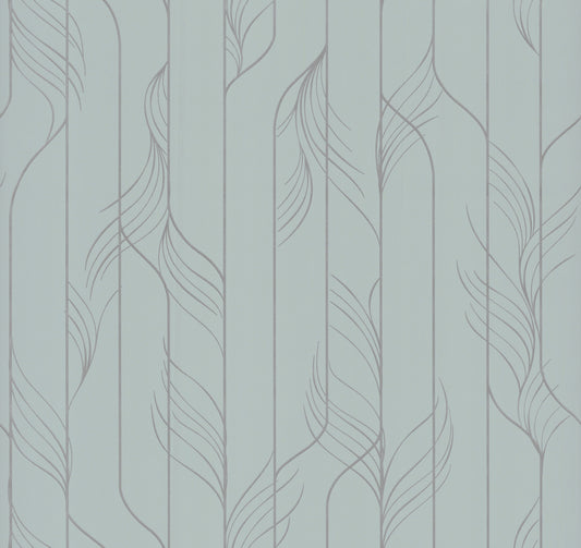 York Wallcoverings Candice Olson Decadence II Elemental Thread Blue and Silver Wallpaper Modern Stripes Blues   - DF3304