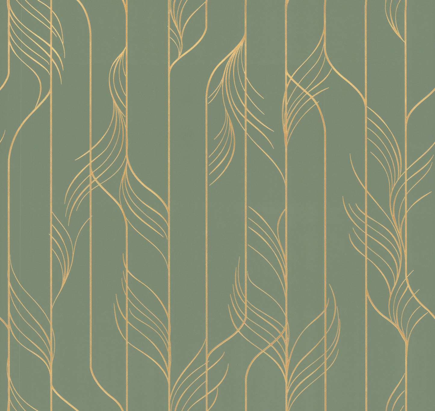 York Wallcoverings Candice Olson Decadence II Elemental Thread Green and Gold Wallpaper Modern Stripes Greens   - DF3306