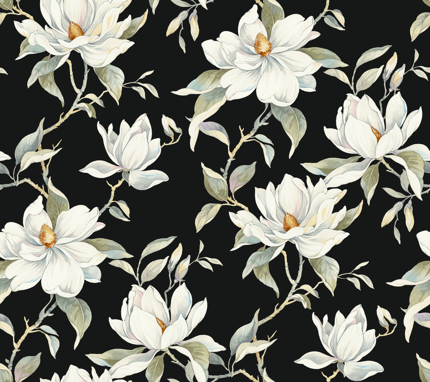 York Wallcoverings Candice Olson Decadence II Garden Jewels Black Wallpaper Traditional Florals Blacks   - DF3313