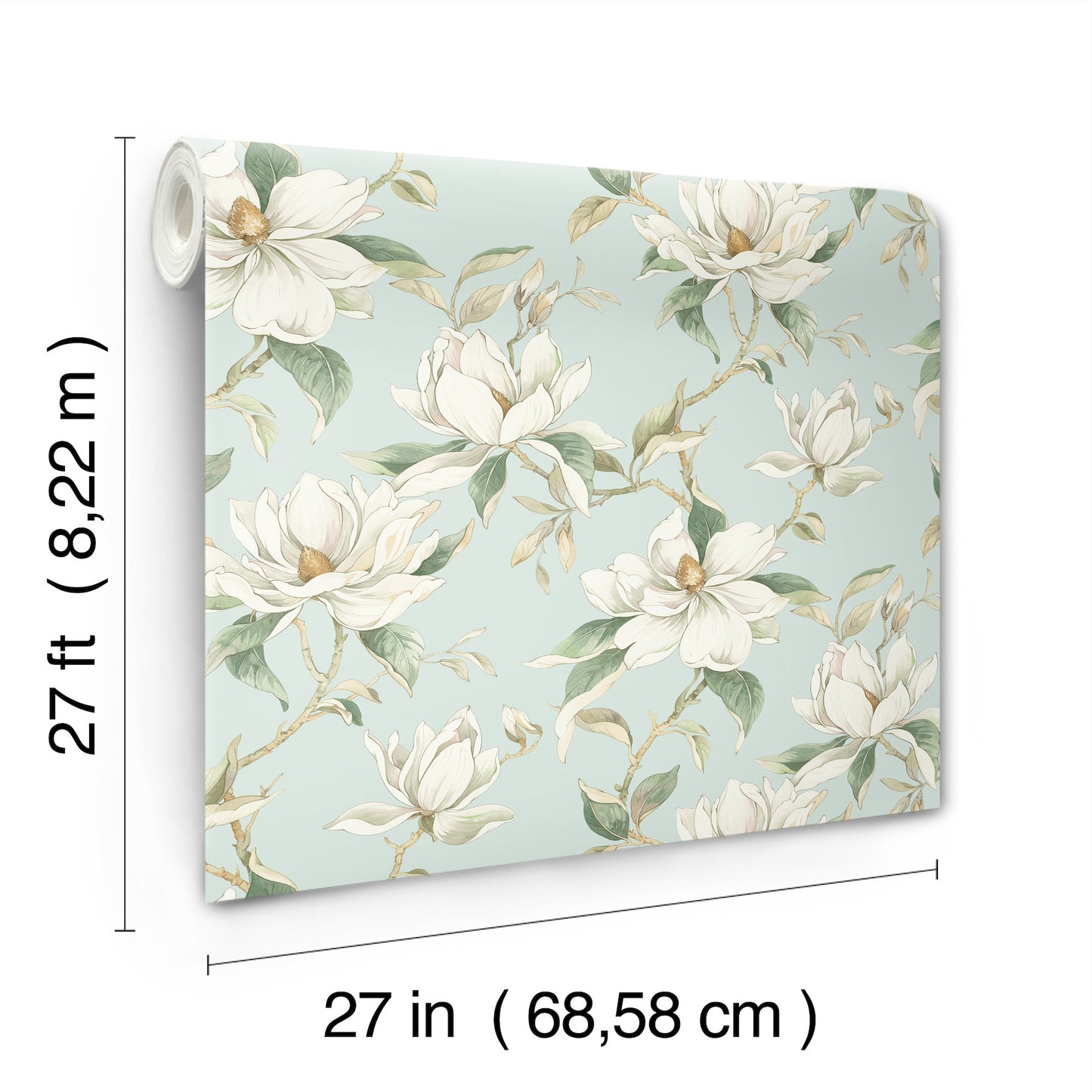 York Wallcoverings Candice Olson Decadence II Garden Jewels Spa Wallpaper Traditional Florals Blues   - DF3315